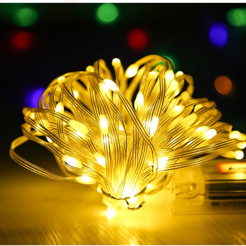 Imagem -02 - Impermeável Natal Garland Lights Led String Fairy Light Lâmpada Festoon Iluminação Decorativa ao ar Livre para Festa de Casamento 10m 20m