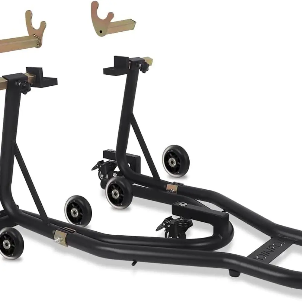 

Motorcycle Stand Paddock Rear Lift Combo Bike Wheel Fork Stands Motorcycles Swingarm Spool Adjustable Dismantable 360° Compatibl