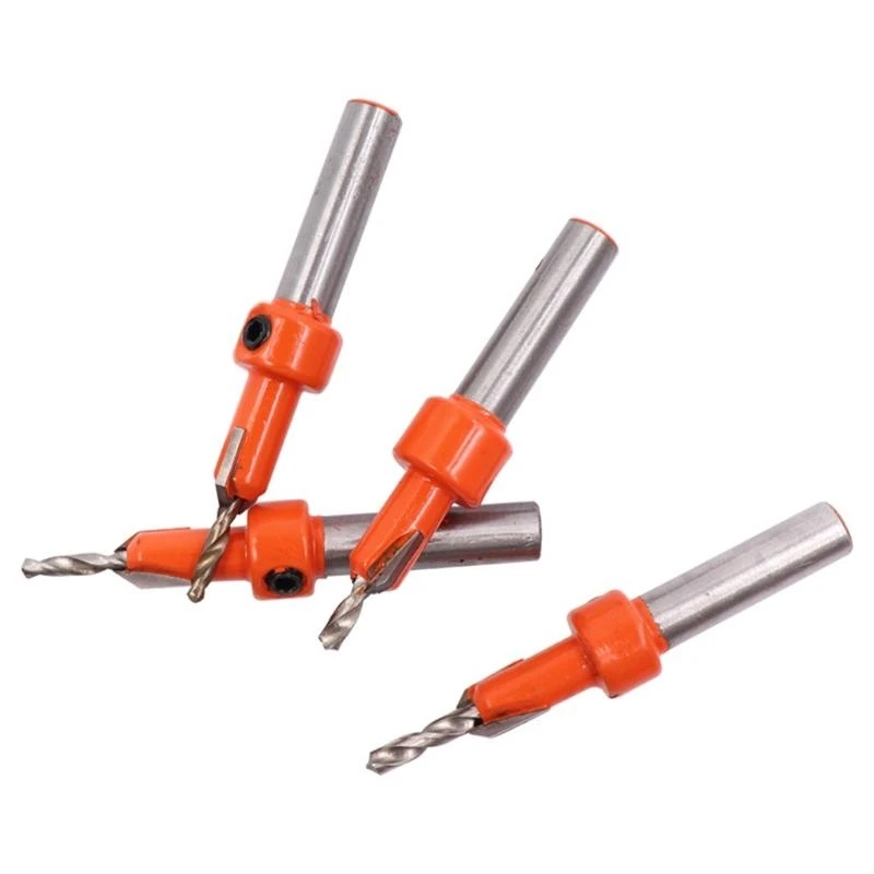 

E74E Woodworking Countersunk Bit- 5 Pcs 8mm Blade Diameter High Speed Steel
