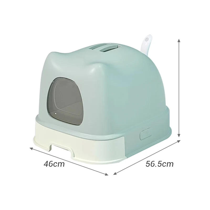 Portable Cat Litter Box Toilet Enclosed Cat Litter Box With Shovel Cat Toilet Large Size Pet Litter Box