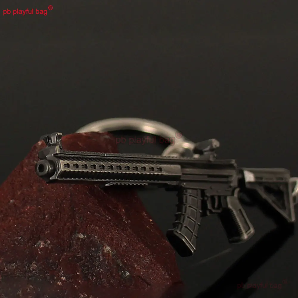 Mini MK47 Mały Model Broni Zabawka Stopowy Brelok Dekoracja 8cm Akcesoria do Gier Figurki Akcji Zabawka dla Dzieci Prezent na Boże Narodzenie ZG415