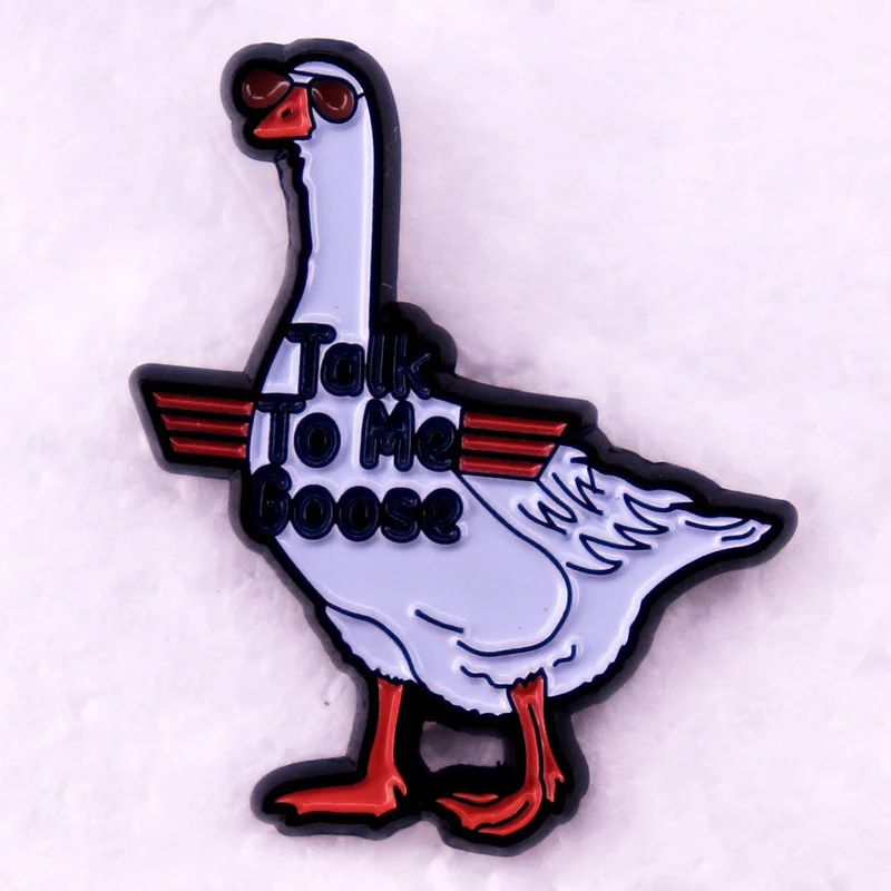 A2975 Cartoon Talk To Me Goose Enamel Pins Movies Fun Metal Brooch Badge Fashion Jewellery Backpack Accessory Gifts