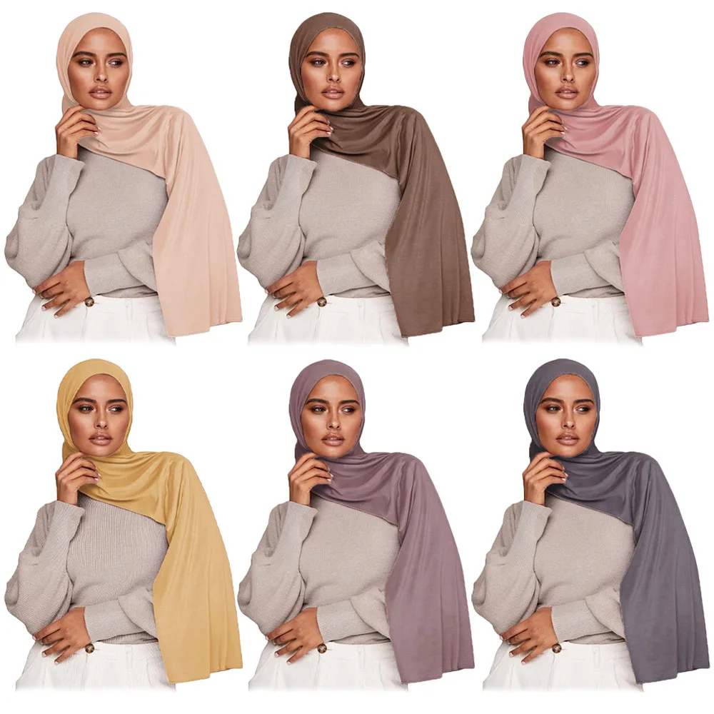 

Solid-colored Modal Large-size Sweat Cloth Shimmer Cotton Women's Headscarf Sweat Cloth Cover Headscarf