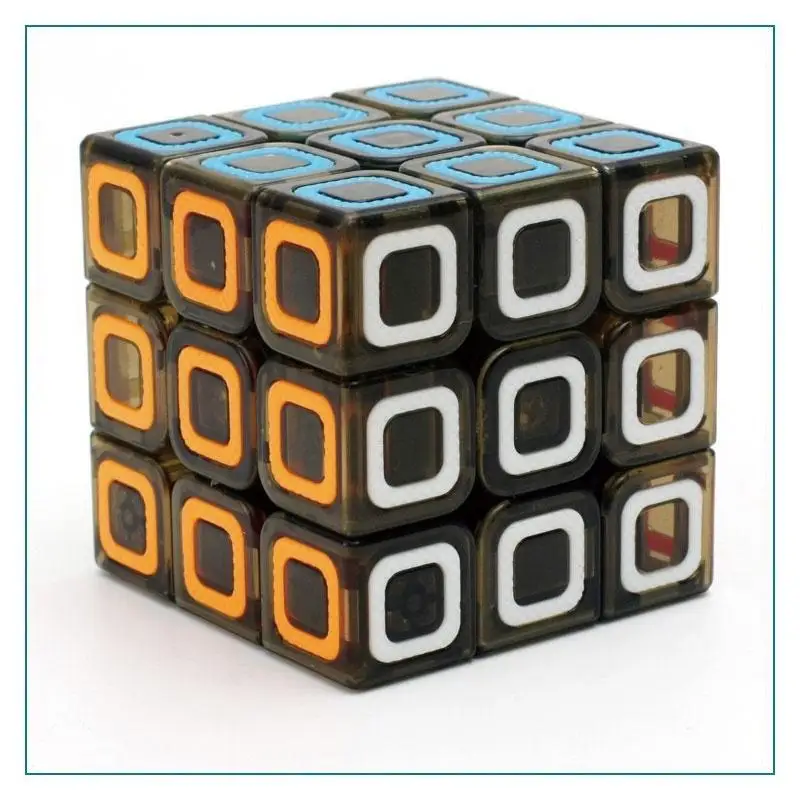 Transparent 3x3x3 Speed Magic Cube Dot Pattern Professional Puzzle Cube Educational Stress Relief Game Toy For Kids Adults