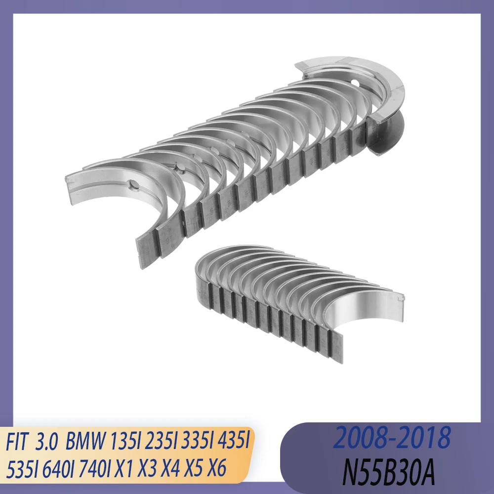 

STD 0.25 0.5 Main & Con-rod Bearing Kit Fit 08-18 3.0 T L GAS N55B30 for BMW 135i 235i 335i 435i 530i 535i 640i 740i X1 X3 X5 X6