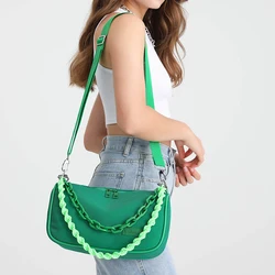 Casual Shoulder Bags for Women 2022 Canvas Shoulder Bag Sport Fashion Simple Zipper Shoulder Purse Female Leisure Crossbody Bag