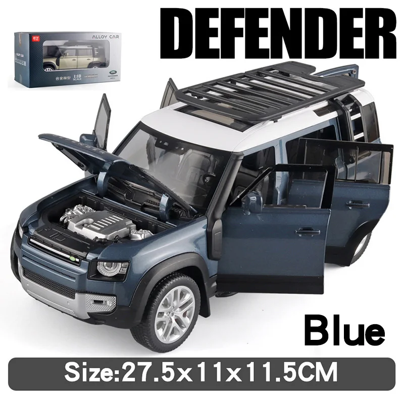 大 1:18 ランドローバーディフェンダー SUV オフロード合金モデルカー