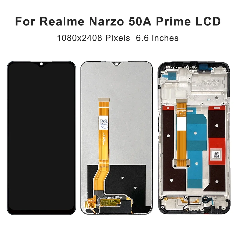 6.6\'\'For OPPO Realme Narzo 50A Prime For RMX3516 LCD Display Touch Screen Digitizer Assembly Replacement