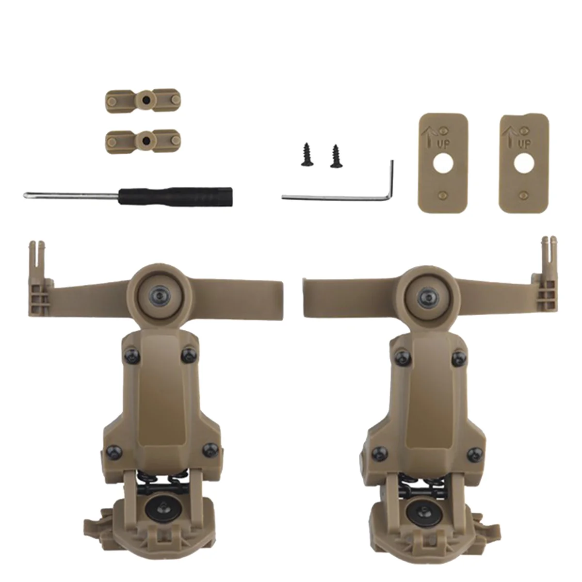 High-end Helmet Rail Adapter for COMTAC3 ComTac Accessories Headset Mount Fit Ops Core ARC Team Wendy MLOK Rail-As Shown