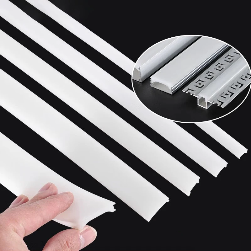 

Led Aluminum Profile Silicone Cover Replaceable Lampshade Silicone Diffuser Linear Lamp Flexible Channel Silicone Cover Plate