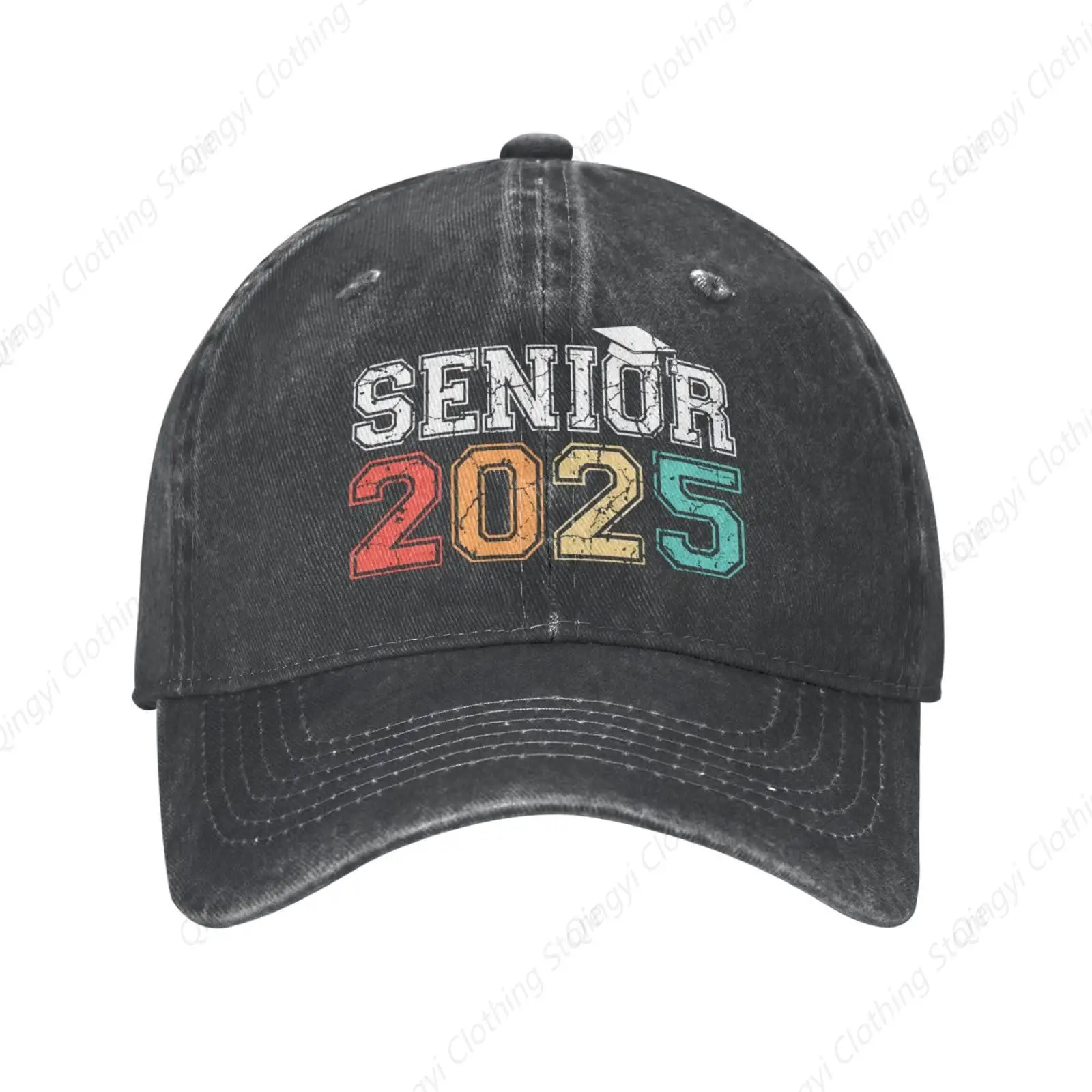 

Senior Class of 2025 1 Vintage Washed Denim Baseball Caps Effortless Style Statement