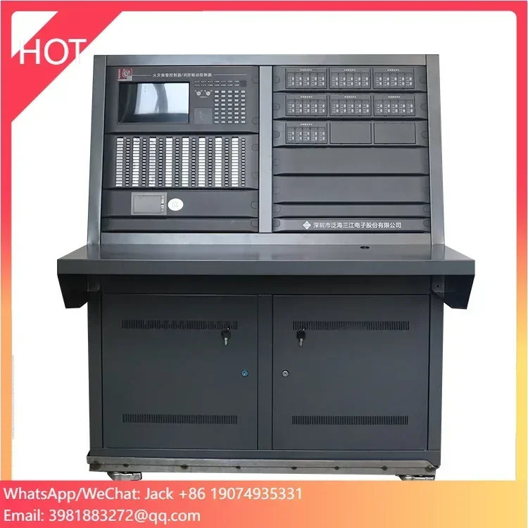 7.4 Inch 16-Grey-Scale Lcd Display Non-Polarity Two-Bus Intelligent Programming Mode Addressable Fire Alarm Control Panel