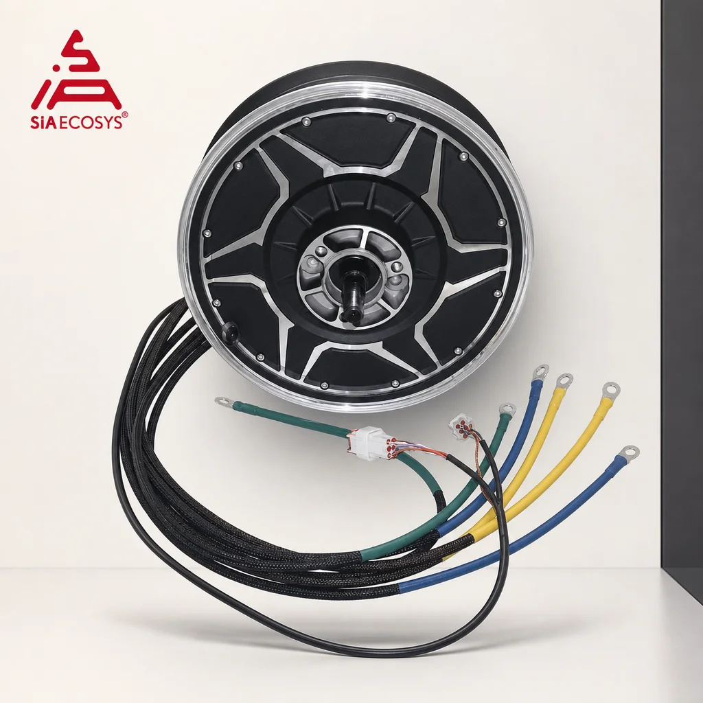 SiAECOSYS QSMOTOR QS268 V5 9000W 72V 130KPH 12 Inch BLDC Hub Motor for High Speed Electric Motorcycle Scooter Wheel Drive