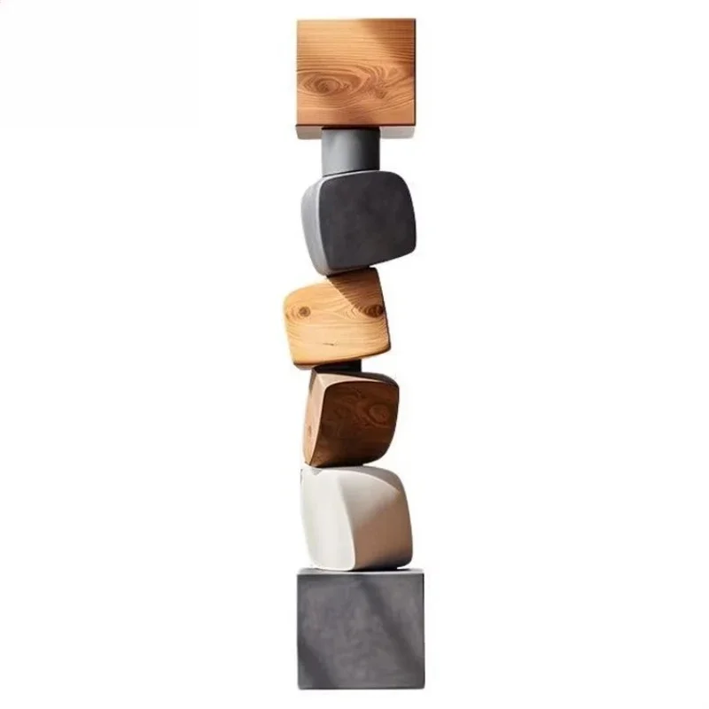 Creative design villa hotel irregular luxury solid wood sculpture decoration