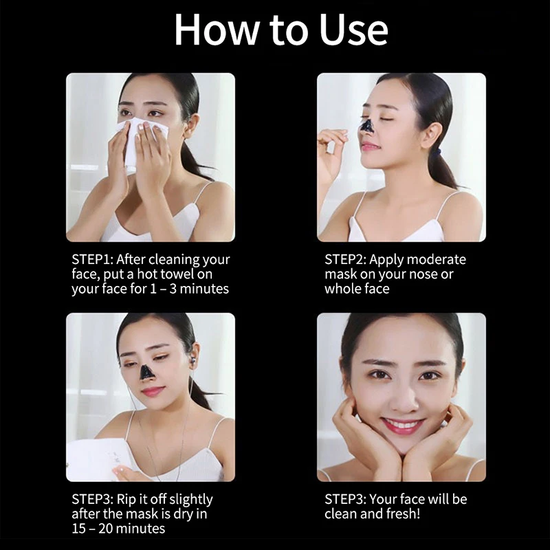 قناع مزيل الرؤوس السوداء تقليص المسام التنظيف العميق قناع ترطيب تحسين مسام الجلد الخام تقشر قناع الطين العناية بالبشرة