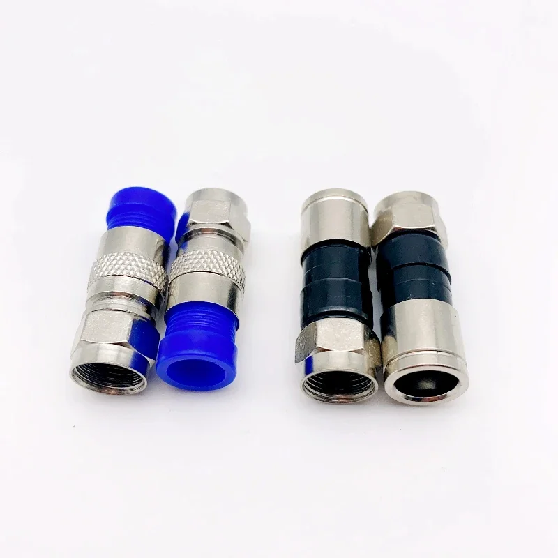 20PCS Universal RG6 Compression Connector Waterproof Connection F Compression Connectors for Coaxial Cable