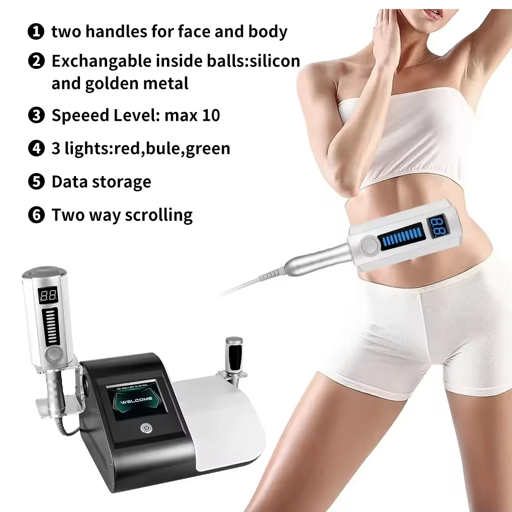

Face Lift Slimming Vacuum Inner Ball Roller Body Shape Massage Roller Facial Machine Muscle Relax Massage Roller