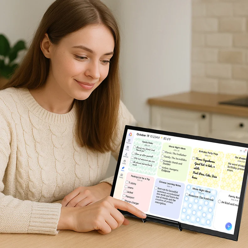شاشة لمس بتقويم لافتات رقمية بنظام أندرويد داخلي مقاس 21.5 بوصة قابلة للتخصيص مع تركيب حامل أرضي للتلفزيون