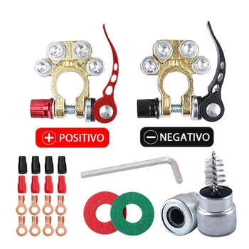 자동차 배터리 터미널 빠른 연결 해제 자동 배터리 커넥터 키트 케이블 어댑터 범용 자동차 배터리 터미널