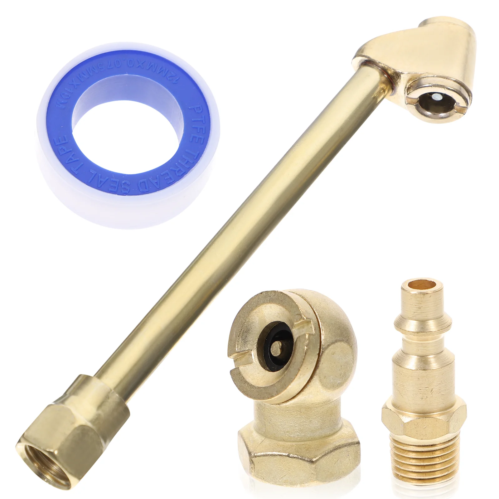 Pneumatic Air Clamp Kit Adapter Heavy Duty Chuck Brass Tire Inflator Attachment