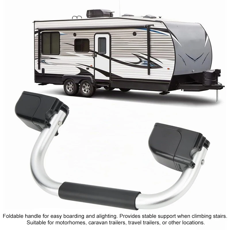 Camper Van Door Folding Handle Replacment Foldable Manoeuvring Handle 415mm RV Caravan Estate Tractor Trailer Accessories