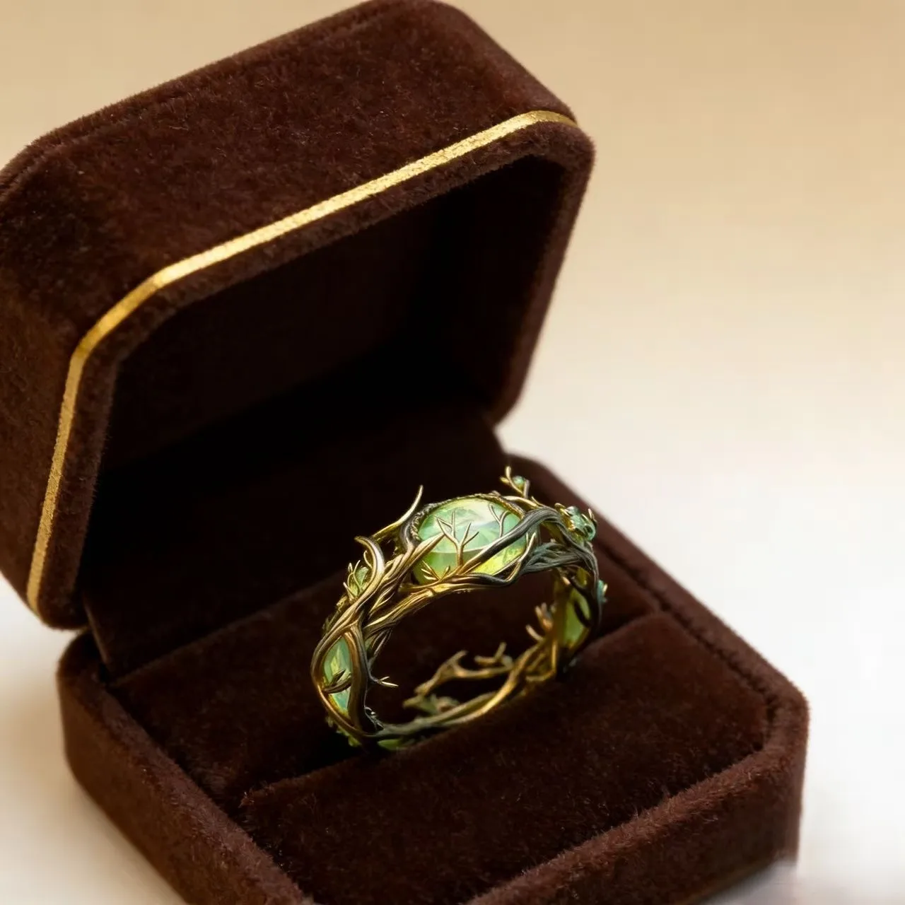 

Vintage Malachite Ring, Gold Silver Rose Gold, Natural Stone Handcrafted Fashion Jewelry, Size 7 & 9 Unisex