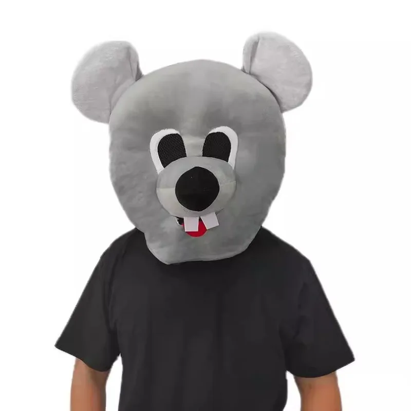

Halloween Christmas Plush Mouse Head Dress Up Cartoon Mask Party Event Stage Performance Festival
