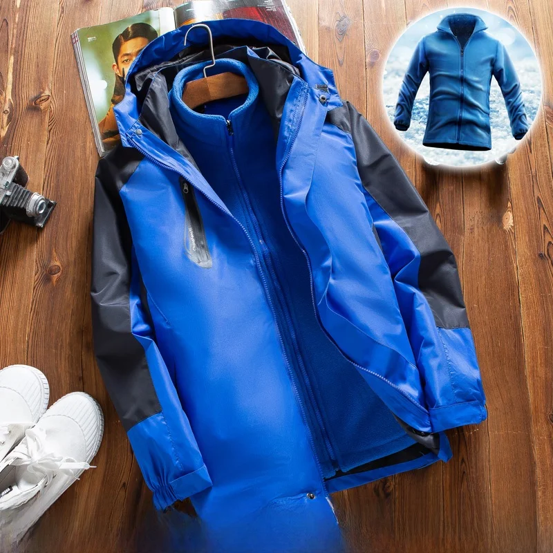 

Мужской утепленный флисовый комплект для активного отдыха: куртка и брюки (два предмета) для походов, катания на лыжах, осенне-зимняя внутренняя одежда из полиэфирного волокна