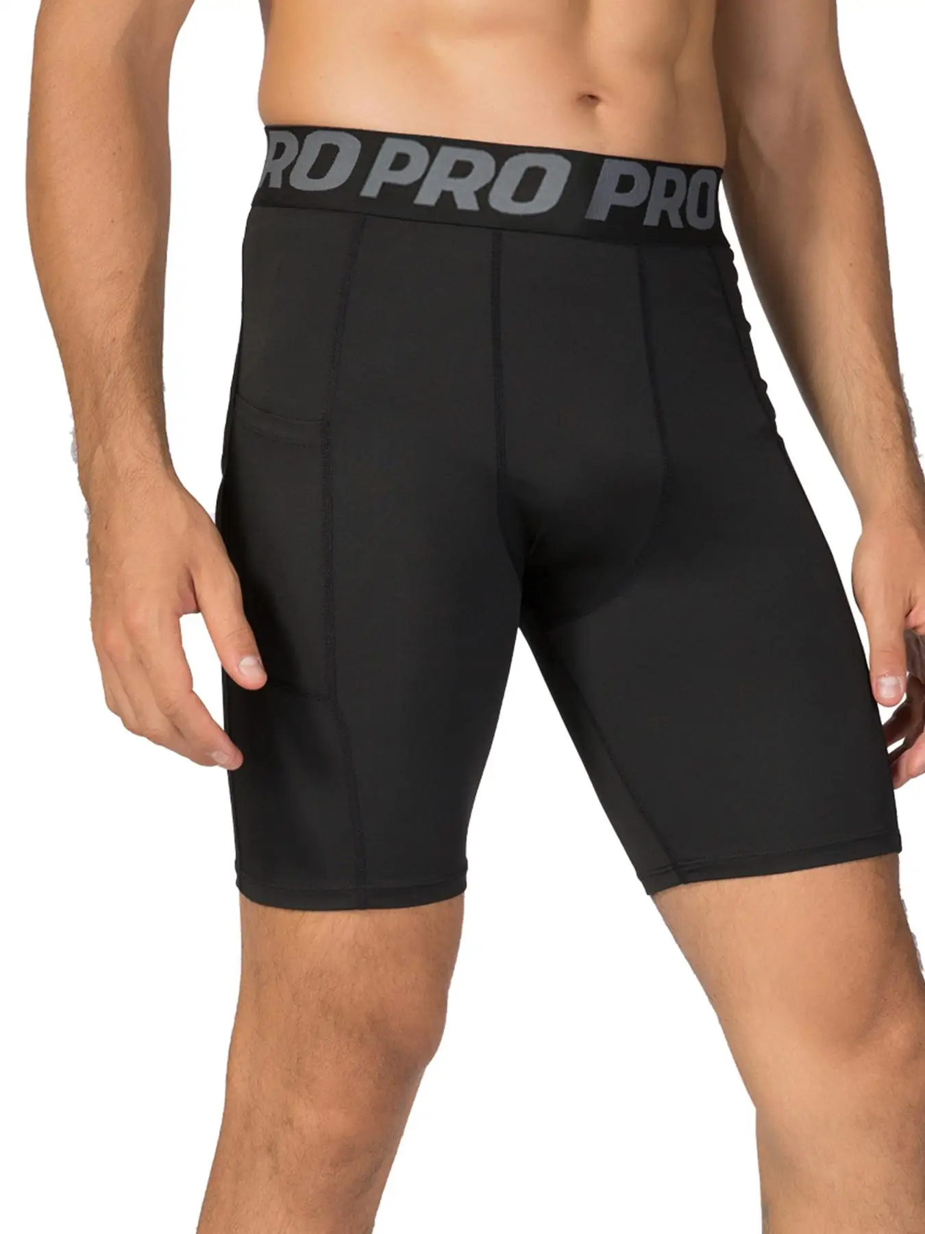 

Men's Spring/Summer Polyester Sports Shorts with Pockets, Athletic Running Shorts for Gym Fitness Workout Training, S-2XL