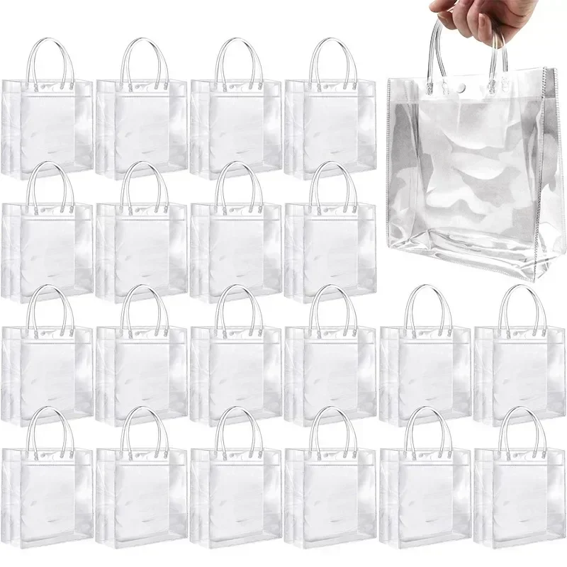 5/10/20PCS Transparente PVC Geschenktüten Party Hochzeiten Abschlussfeier Geburtstage Jubiläen Blumen Geschenke Handheld Verpackungsbeutel
