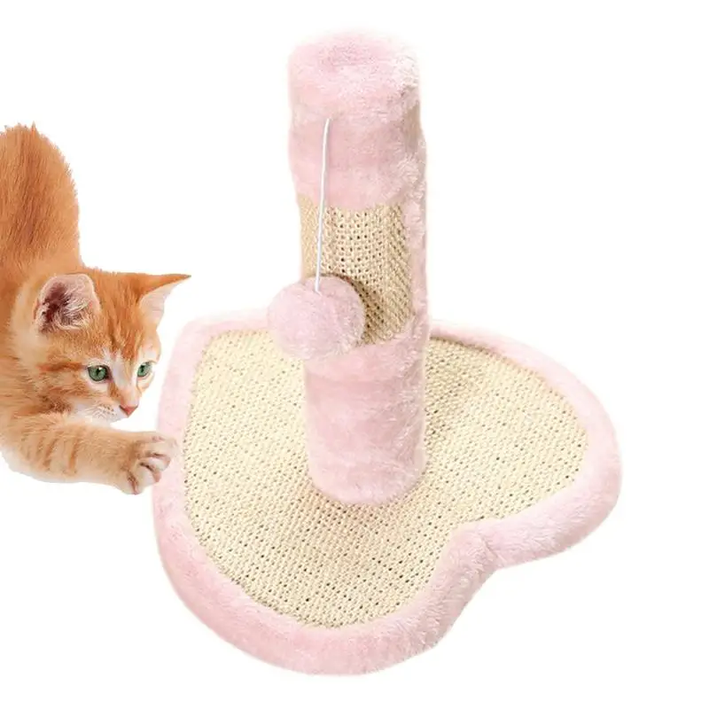 Cat Scratch Post Kitten Claw Scratch With Dangling Ball Cat Claw Scratcher Cat Activity Scratcher Interactive Toy For Kittens