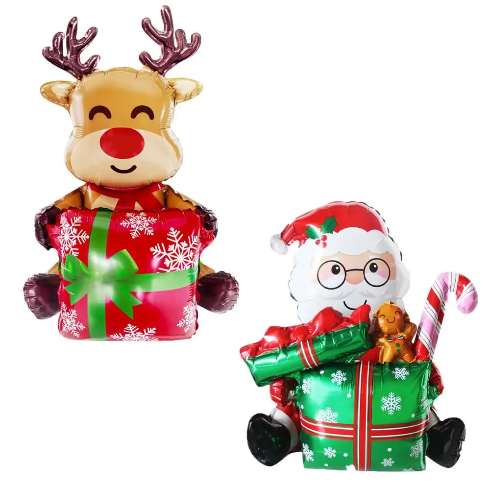 

Extra Large Christmas Foil Balloon Merry Christmas Gingerbread Man 3D Santa Claus Balloons Snowman New Year Xmas Tree Balloons
