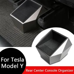 For Model Y Rear Center Console Organizer Backseat Storage Box 2nd Row Storage Tissue Bin Removable Trash Can Backseat Organizer