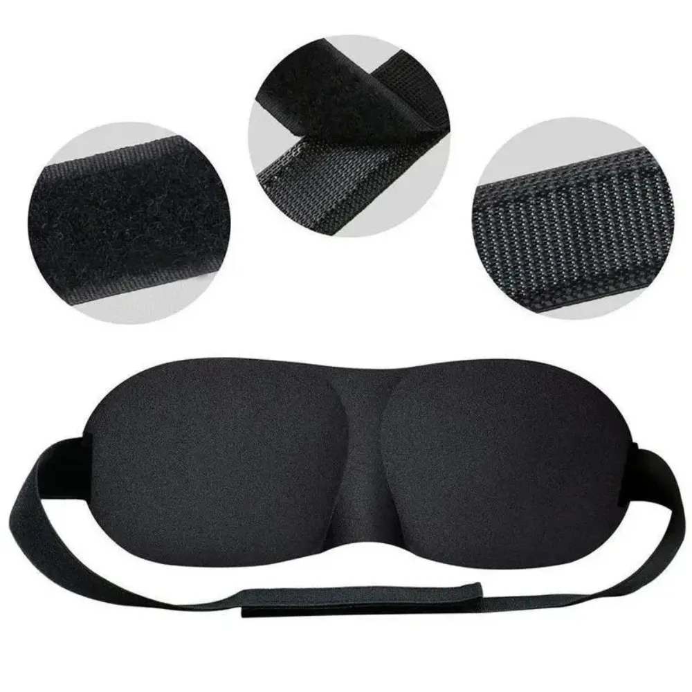 3D Contoured Light Blocking Sleep Eye Mask, Ergonomic Concave Blindfold Design, For Men & Women Deep Sleep Night Vision
