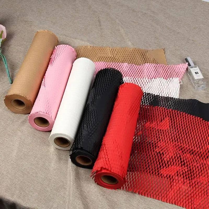 

30CMX5M Honeycomb Paper, Shockproof Buffer Packaging Paper, Degradable Environmental Protection Kraft Paper Flower Packaging