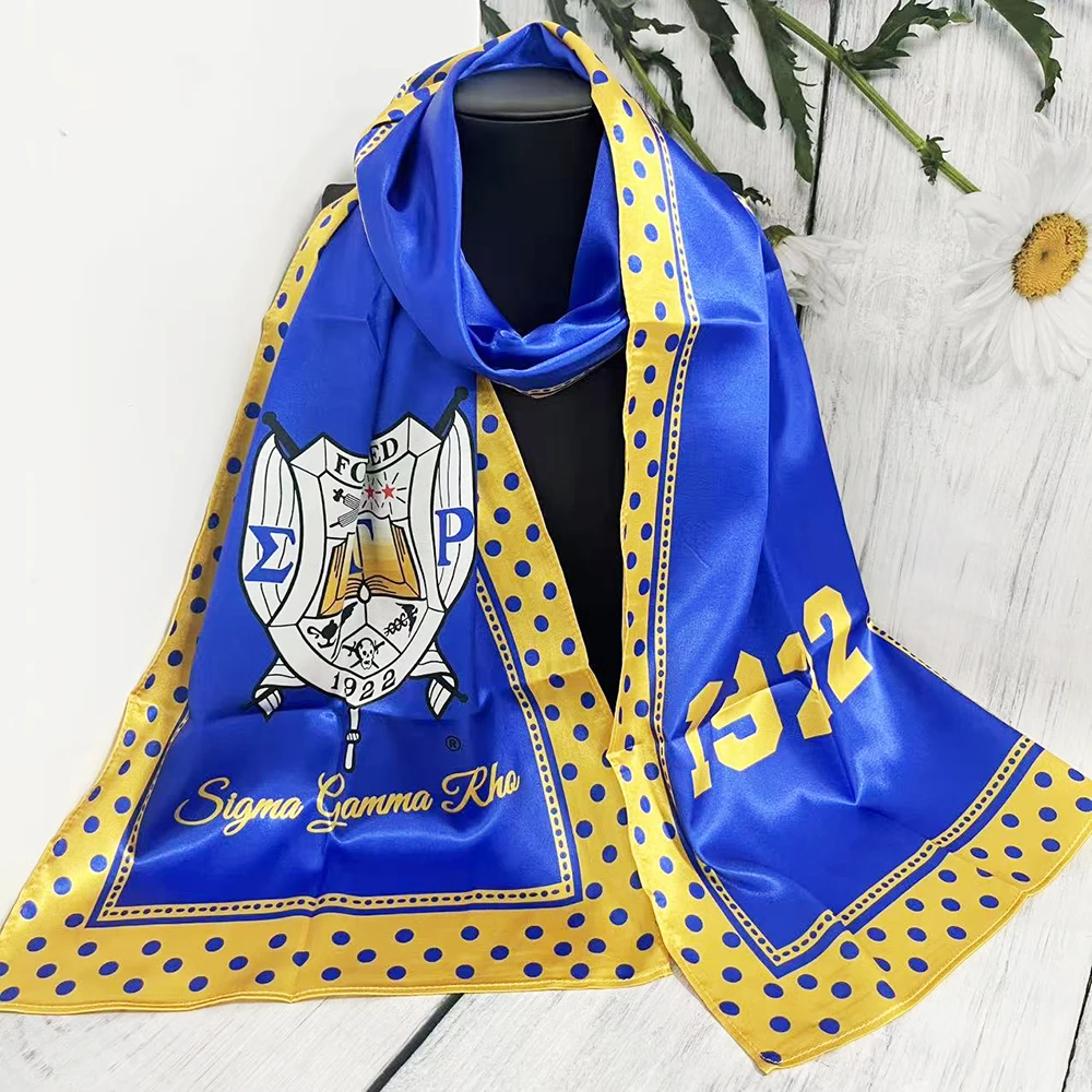 Sigma Gamma Rho Sorority Yellow and Blue Greek Letter 1922 Scarf