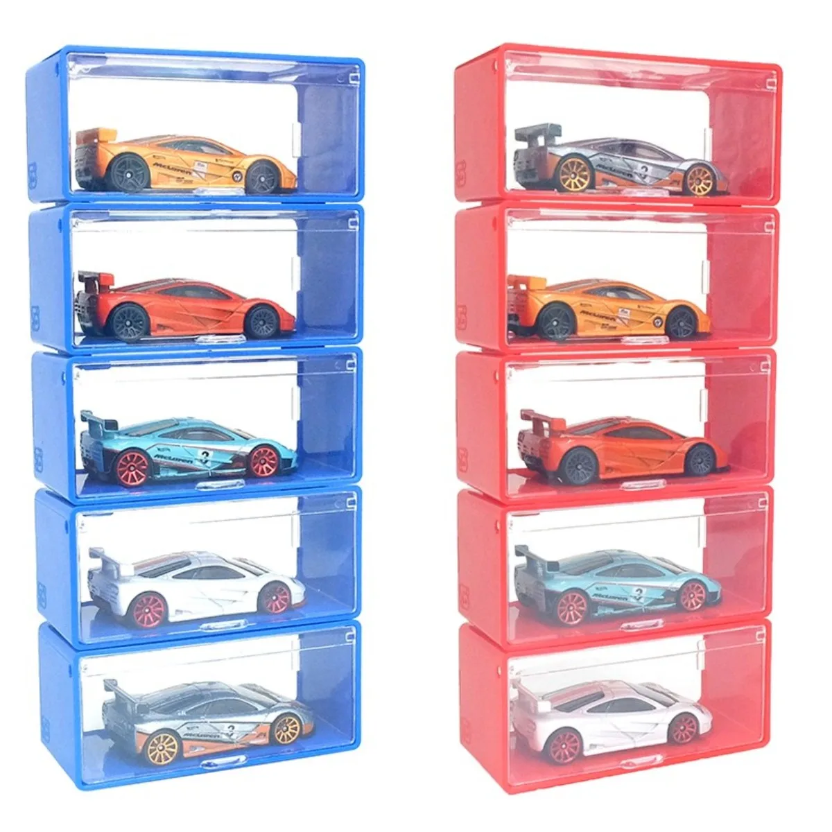 1PC Transparent Dustproof Stackable Storage Box Without Car Diecast Model Car Display Box Children Alloy Car Model Storage Box