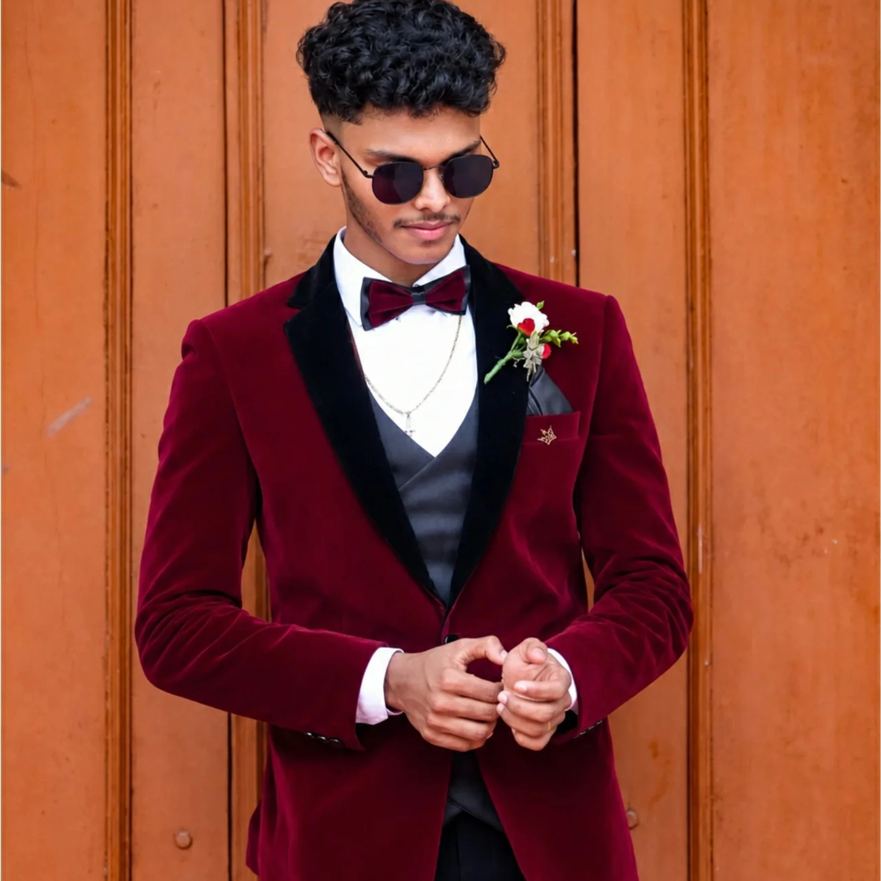 High Quality Men Suits Notched Lapel One button  2 Pieces Prom Sim Fit Best Men wedding party coat Jacket+Pants 2026 Customized