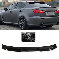 Carbon Fiber Car Rear Roof Wing Trunk Lid Upper Spoiler Dome Window Trim Splitter Lip For Lexus IS250 IS350 IS-F 2006-2013