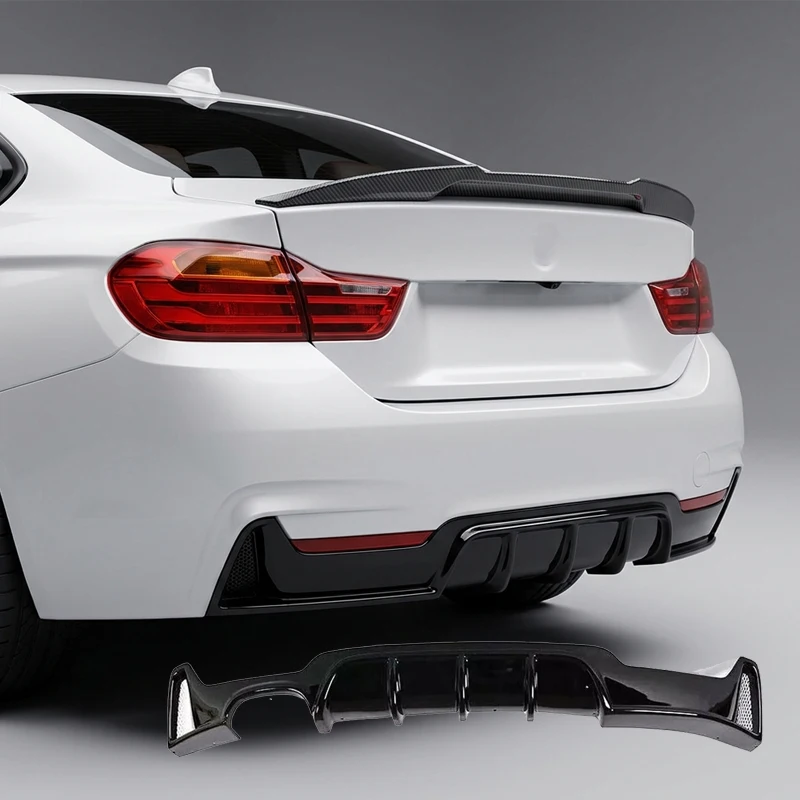 Glänzend schwarzer Heckdiffusor für BMW 4er Serie F32 F33 F36 M Sport 2013-2020