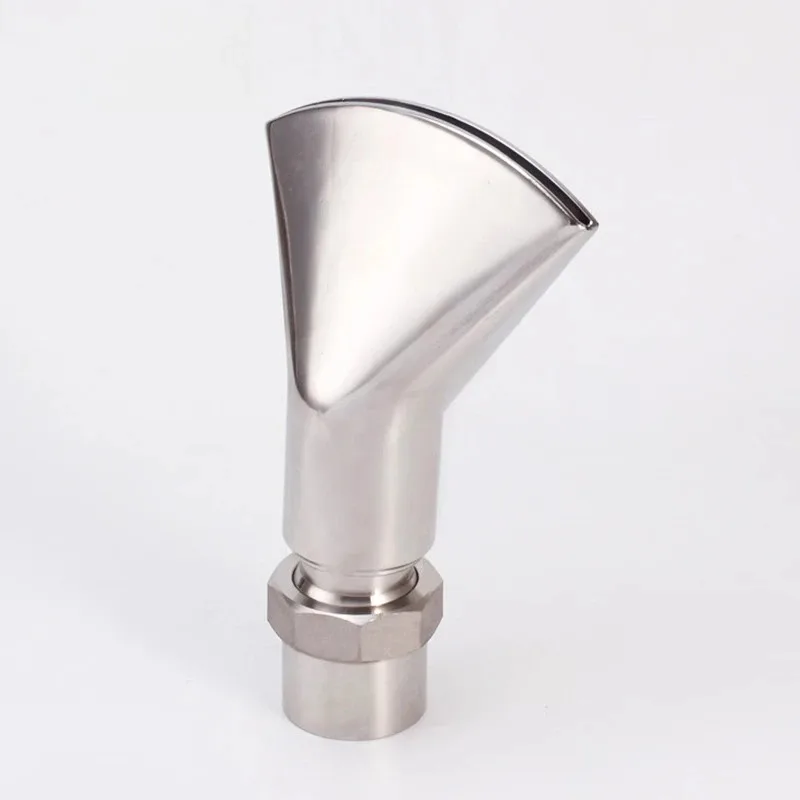 

【Specialized】304 Stainless Steel Fan Shape Flat Fountain Nozzle Duckbill Water Jet Spray Head for Garden Pool Park Landscape
