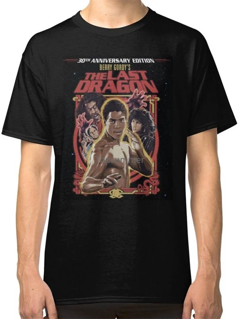 Top Tee For Sale Natural Cotton Tee Shirts Crew Neck Short-Sleeve Printed Mens The Last Dragon Poster Zomer Tee