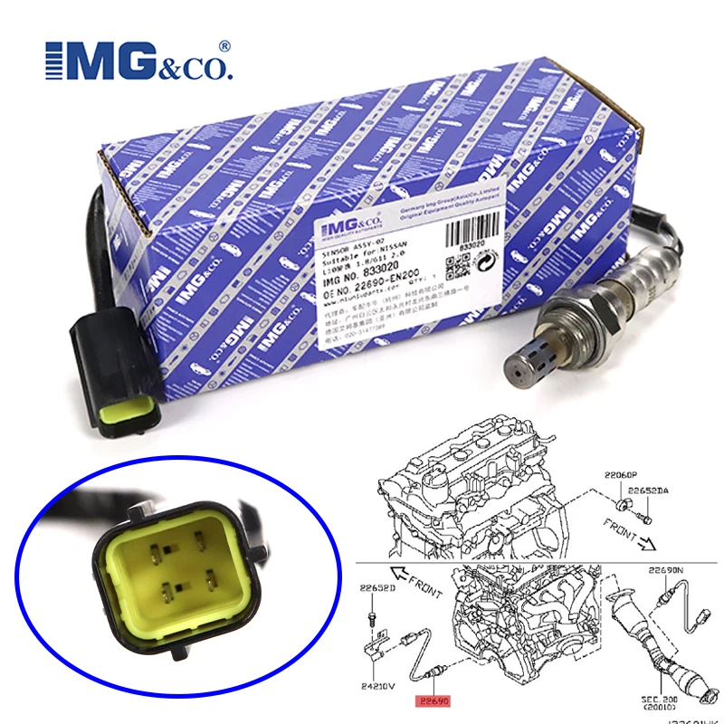 IMG Car Accessory Lambda Sensor OE 22690-EN200 Oxygen Sensor FOR Nissan Serena C25 X-Trail T31 Tiida C11 22690EN200