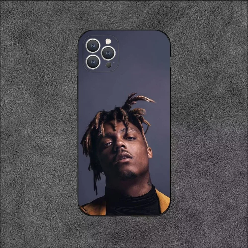 Singer J-Juice W-WRLD Phone Case For iPhone 15,14,13,12,11,Plus,Pro Max,XS,X,XR,SE,Mini,8,7 Soft Silicone Black Cover