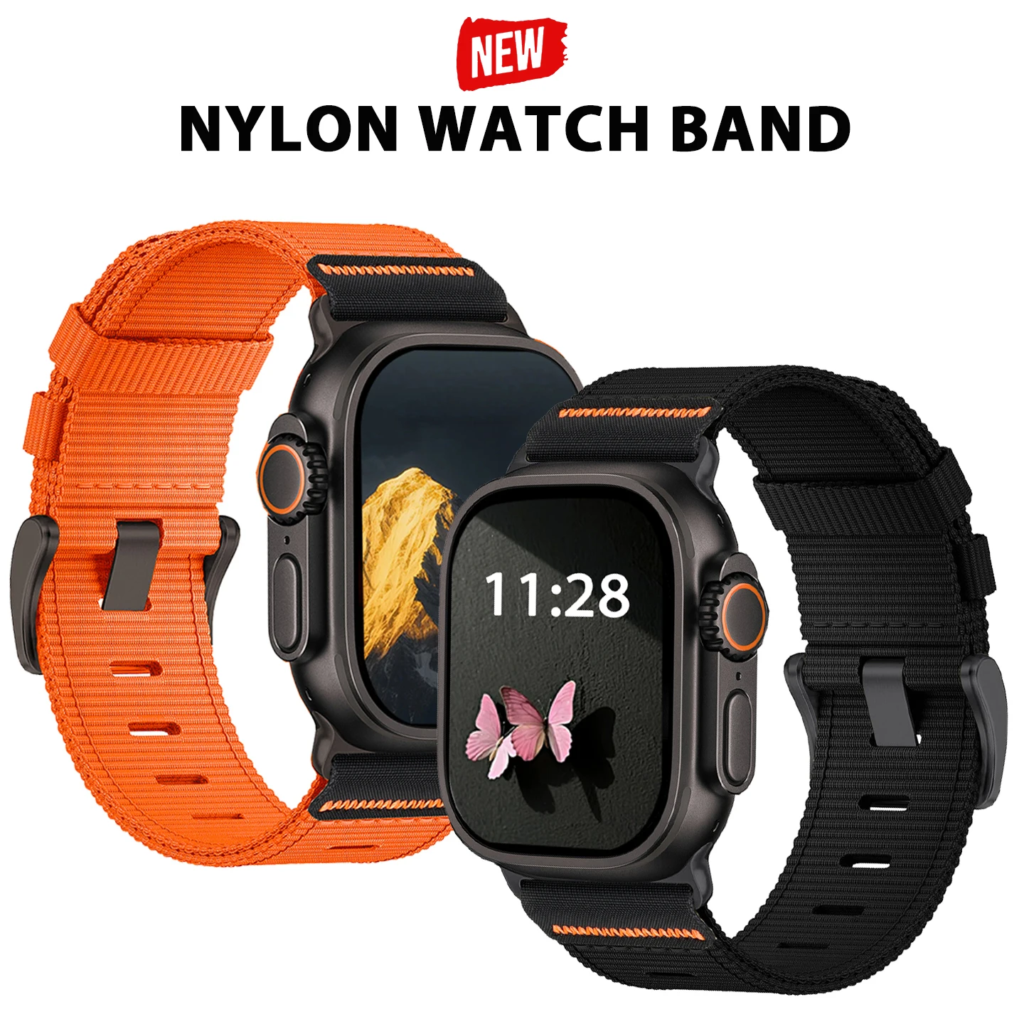 

Ремешки для Apple Watch Series 11/10/9/8/7/6/SE/Ultra 2025 3 49 мм 46 мм 45 мм 44/42/41/40 мм, браслет-ремешок Correa, нейлоновый ремешок для IWatch
