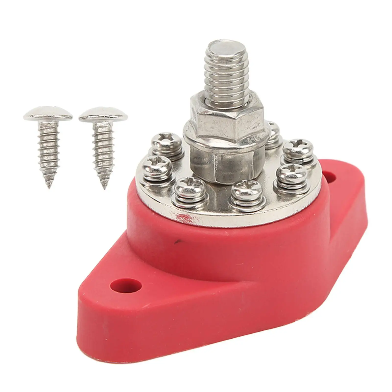 160A Battery Power Distribution Stud - M10 Terminal for trucks , Durable Red Design, Sturdy Structure