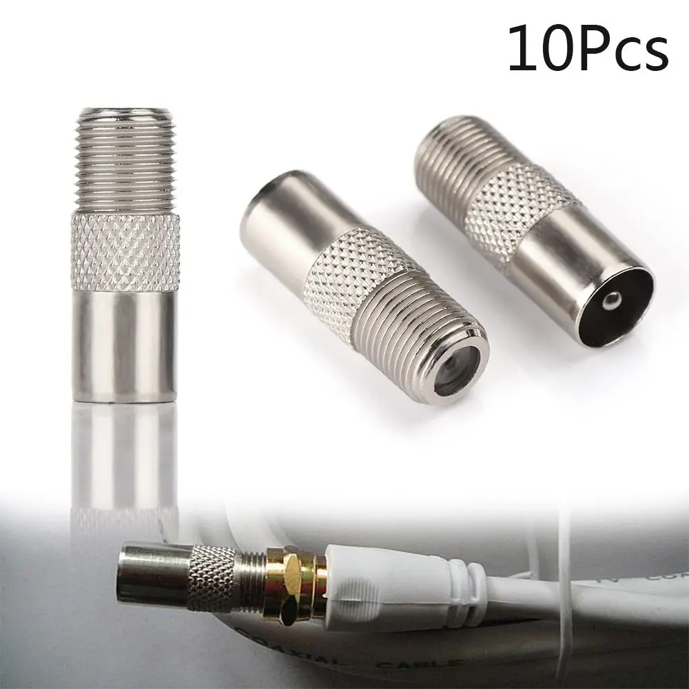 10pcs/lot High Quality Converter Antenna Aerial Male Adapter F Female To TV Male F-Type Satellite Coax Connector