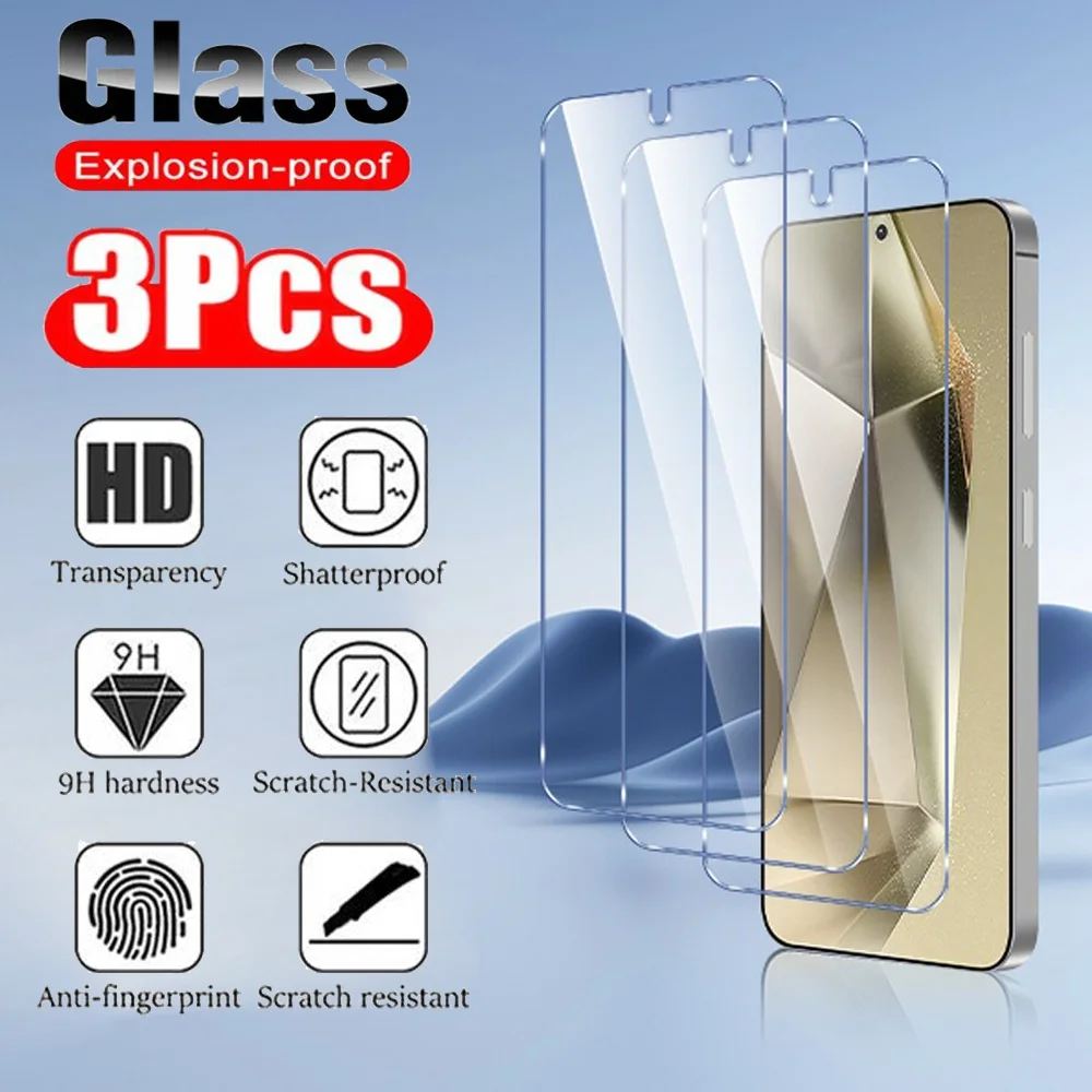 S25 Ultra Front Tempered Glass For Samsung Galaxy A14 A34 A54 A55 5G Screen Protector Samsung A53 A73 cristal templado SamsungA34 protector pantalla SamsungA34 verre trempé Sansung S25 Ultra Camera Lens Film A-54 A24