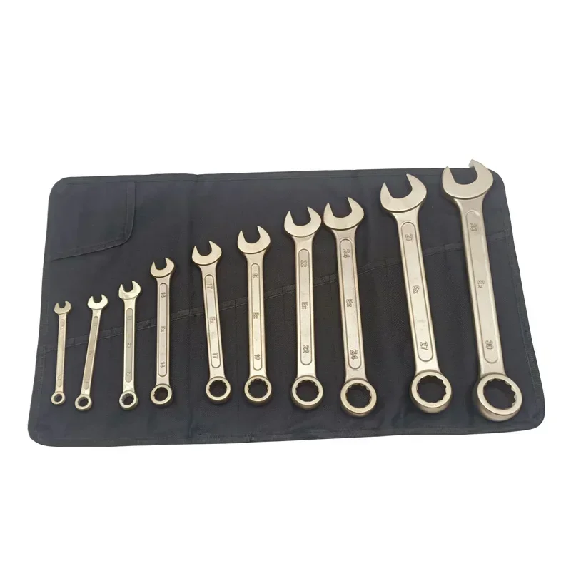 China hayonex Best Selling Safety Tool Explosion Proof Combination Wrench Set Aluminum Bronze Non sparking tools hex socket set