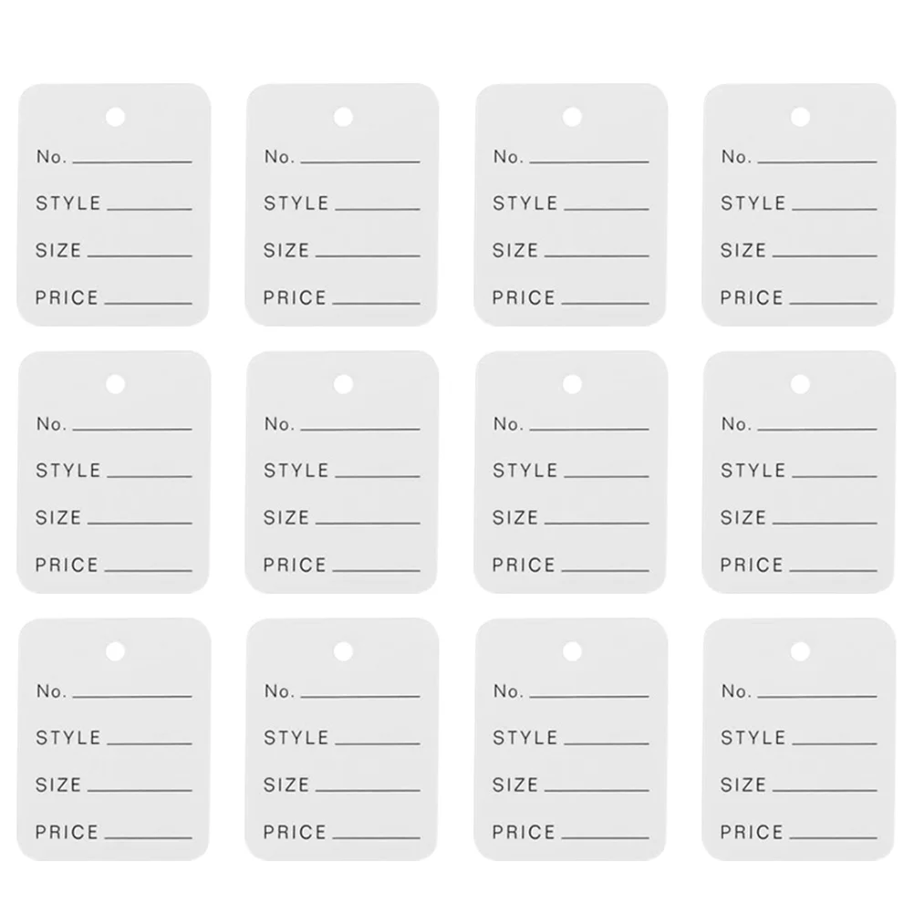 1000 Pcs Kraft Paper Gift Tags Price Labels Clothes Size Clothing White Large Quantity